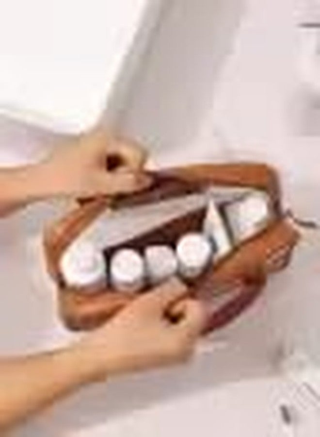 Flywind Women Makeup Bag Women Cosmetic Bag Waterproof Multifunction Toiletry Bag Coffee makeup bag is made of Elite Standard PVC and PU leather material waterproof durable Compact and Lightweight (1) - Image 3