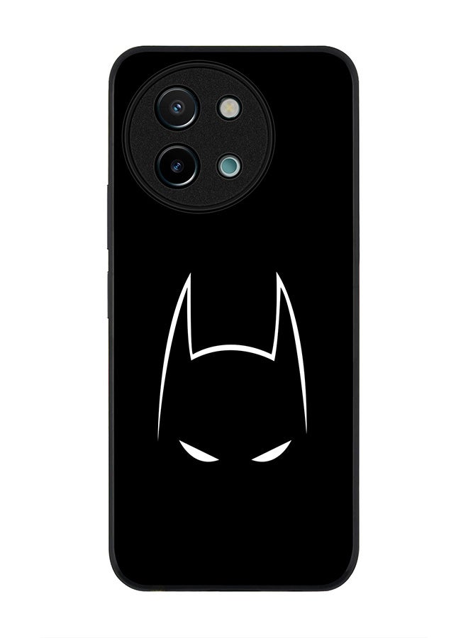 Stylizedd Rugged Black edge case for Vivo Y38 / Vivo Y58 / Vivo Y200i /Vivo T3x, Slim fit Soft Case Flexible Anti Drop TPU Gel Thin Cover - Sneaky Bat - Image 1