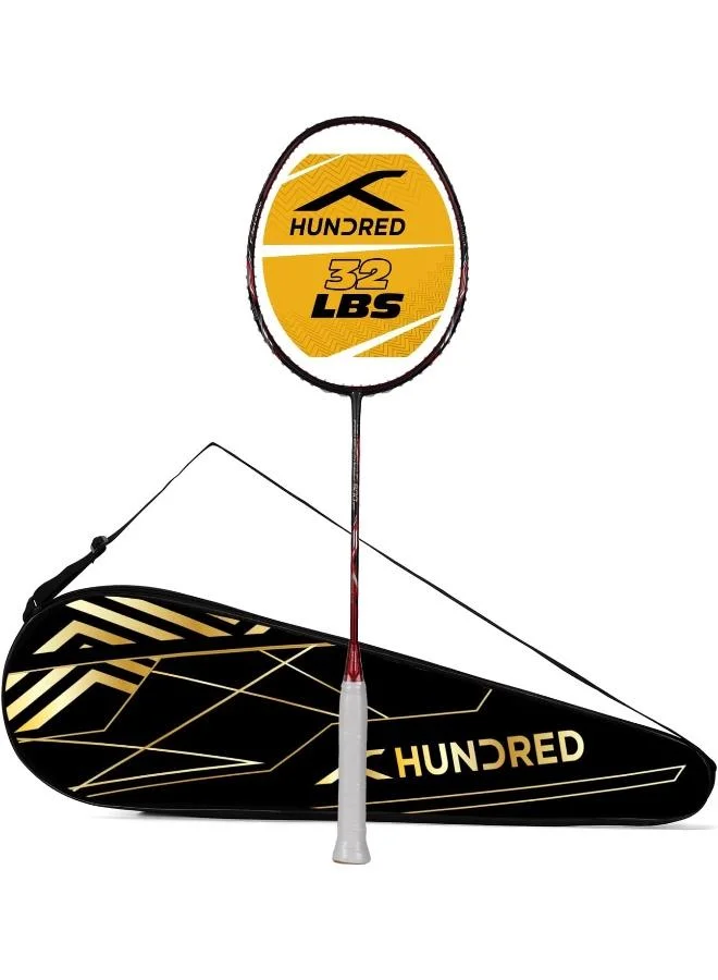 هندرد مضرب تنس الريشة برايم أرمور  كربون غير مشدود مع غطاء كامل للاعبين المتوسطين