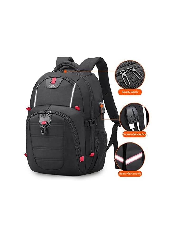 PROMASS Travel Laptop Backpack Heavy Duty Computer Backpack Pockets Water-Repellent Business College Daypack Stylish School Anti-theft Bag for Men Women  - Image 2