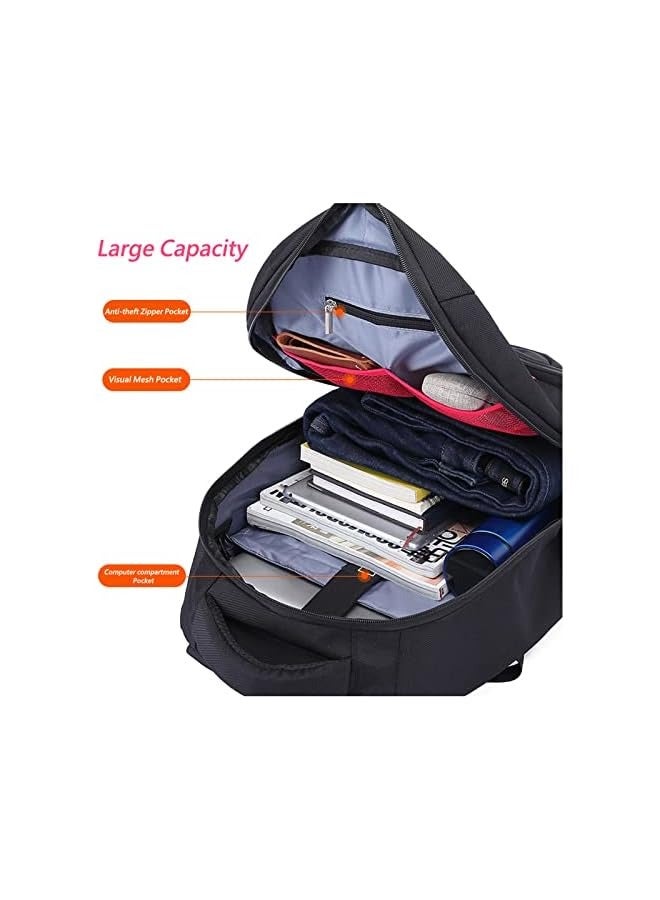 PROMASS Travel Laptop Backpack Heavy Duty Computer Backpack Pockets Water-Repellent Business College Daypack Stylish School Anti-theft Bag for Men Women  - Image 3