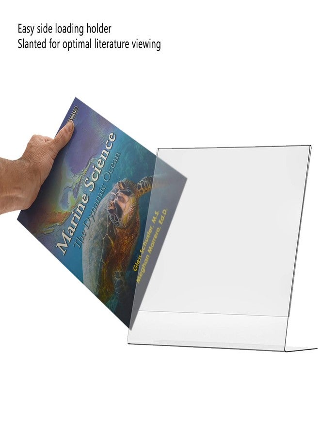 Marketing Holders Large Sign Holder Poster Display 14” x 11” Horizontal Table Tent Clear Acrylic Advertisement Notice Announcement Holder Pricing Menus Document Flyer Media Ad Promotional Signage - Image 2