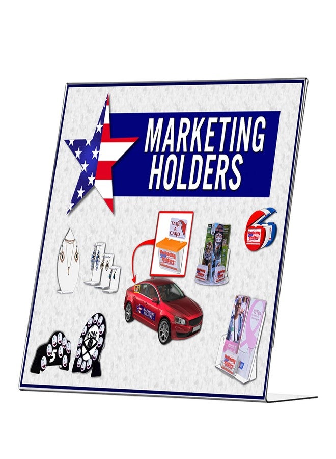 Marketing Holders Large Sign Holder Poster Display 14” x 11” Horizontal Table Tent Clear Acrylic Advertisement Notice Announcement Holder Pricing Menus Document Flyer Media Ad Promotional Signage - Image 5