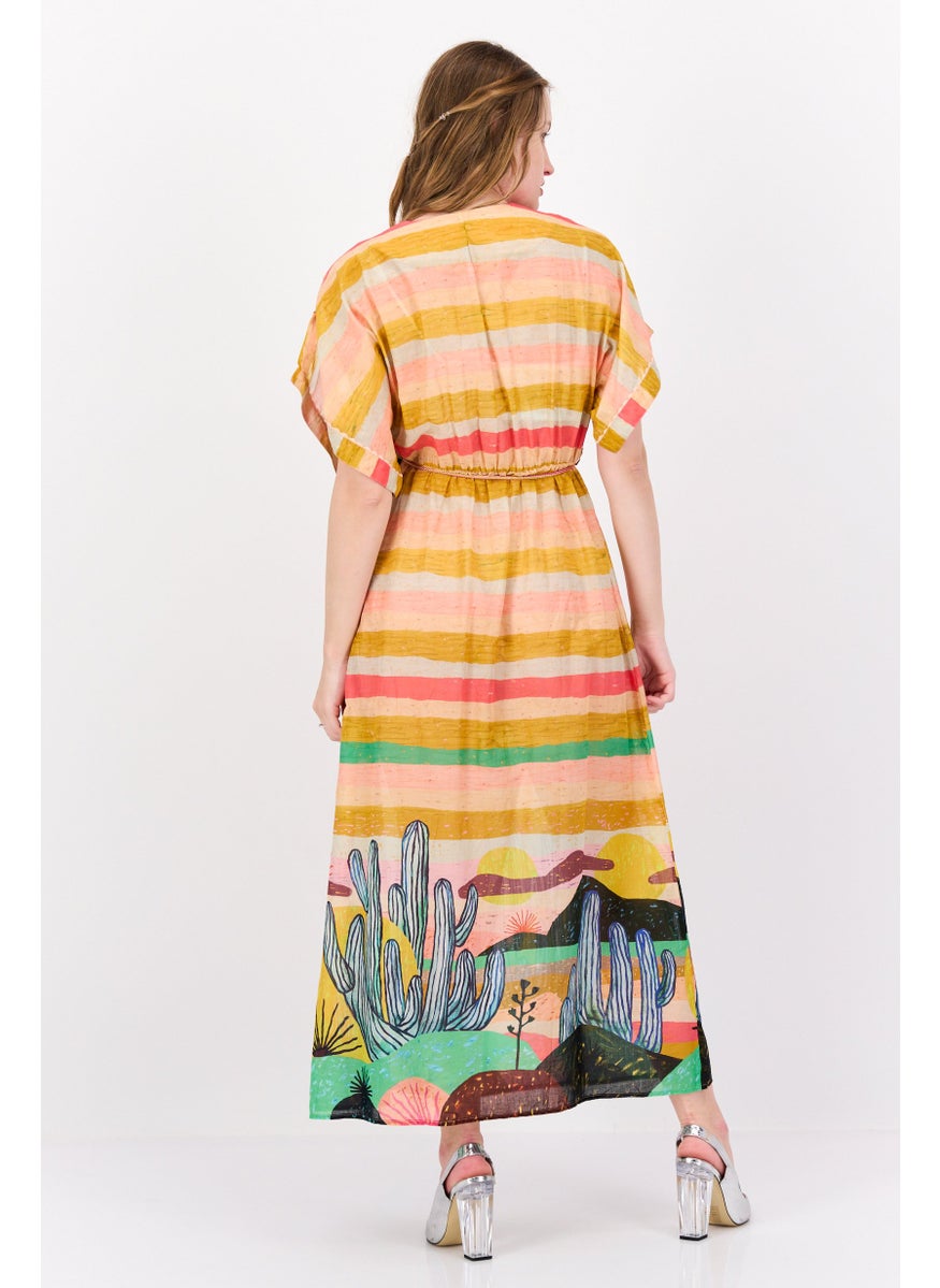 Women Stripe Maxi Dress, Yellow Combo - pzsku/Z9CDC14AC1E3079A8E6EAZ/45/_/1737642377/cf91b464-24ae-4717-912a-68cb0e7ff028