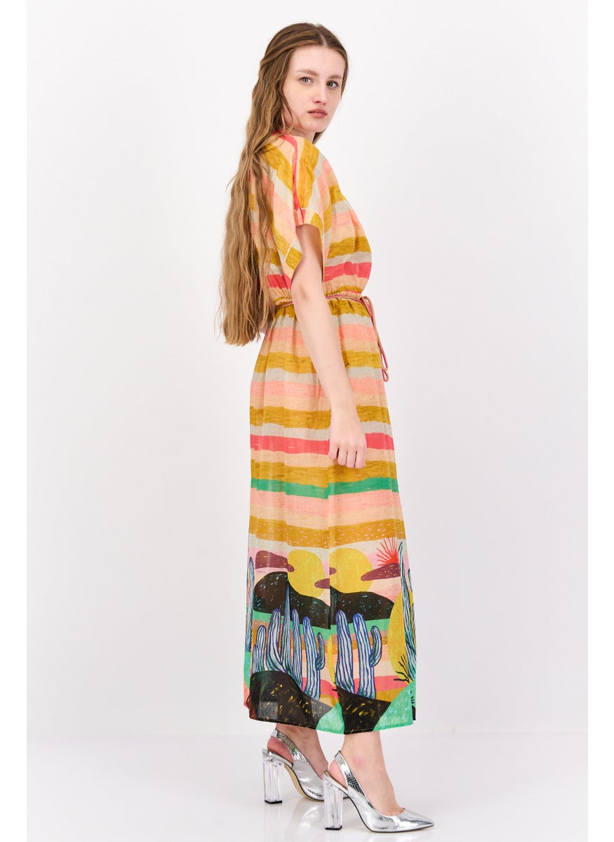 Women Stripe Maxi Dress, Yellow Combo - pzsku/Z9CDC14AC1E3079A8E6EAZ/45/_/1737642378/1d559566-eb3f-42e4-adae-ae34b613d467