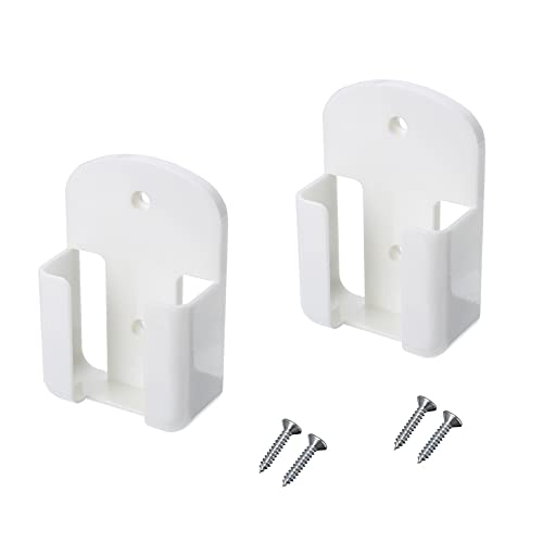 MGGi 2 Pack Remote Control Holder Rack Wall Mounted Air Condition TV Remote Storage Box Organizer, Wall-Mounted Organizer Self Adhesive Media Storage Box Case for Air Conditioner Controller - White - Image 1