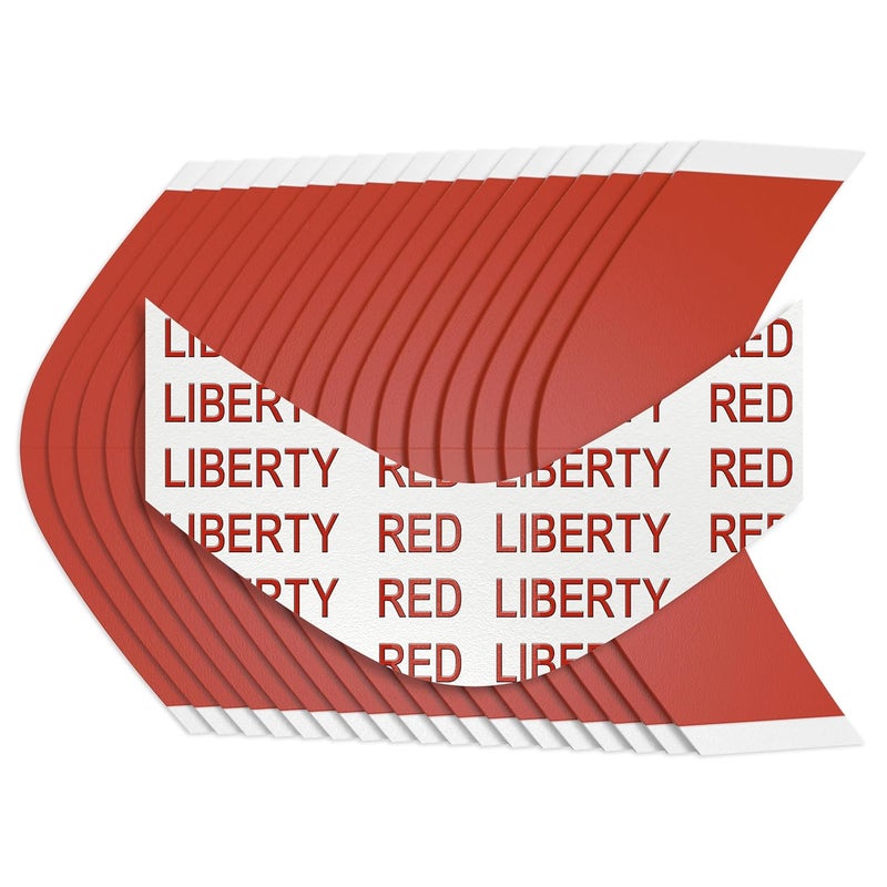 Liberty Red Liner Wig Tape  36 Pieces  Made in USA  Clear Double Sided Adhesive A Curve
