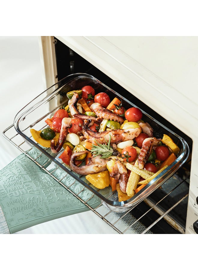 Heat Resistant Glass Fish Dish Household Steamed Fish Dish Large Baking Tray For Microwave Oven Heating Special Utensils Dinner Tray-Specifications:Square 0.9l Baking Pan (36 Pieces/box)-Capacity:0.9L-3.0L  - Image 2