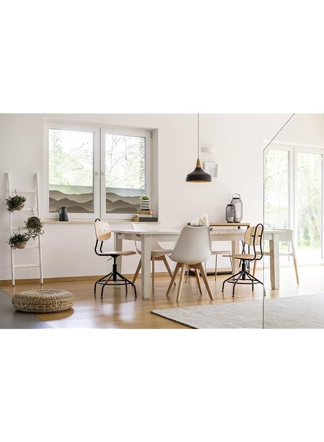 دي-سي-فكس فيلم نافذة ثابت ممتاز من الجبال، شاشة خصوصية بالأشعة فوق البنفسجية، فيلم ثابت غير شفاف، لاصق ذاتي، نافذة حمام، باب زجاجي للمطبخ، فيلم زجاج مصنفر، فيلم الخصوصية، فيلم زجاجي 45 سم × 1.5 متر - Image 2