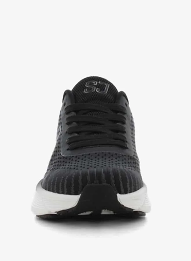 SJ Women's Textured Lace-Up Low Ankle Sneakers