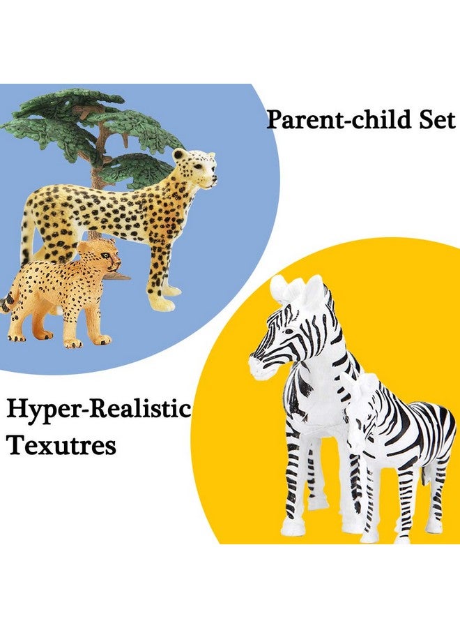 Kimicare 20 PCS Safari Animals Figures Toys, Realistic Plastic Animals Figurines, African Zoo Wild Jungle Animals Playset with Elephant, Giraffe, Lion, Tiger for Kids Party Supplies Cake Topper - Image 5