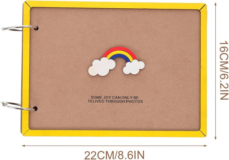 TOYANDONA Self-adhesive Photo Album Scrapbook Book Rainbow Cover DIY Family Picture Storage for Travel and Memory Keeping - Image 2