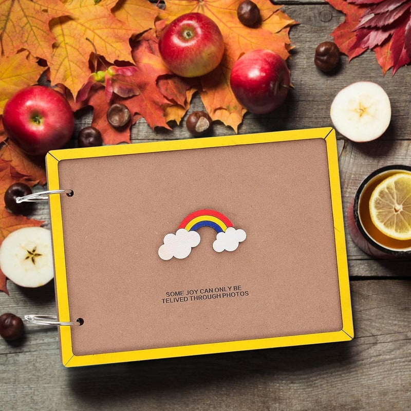 TOYANDONA Self-adhesive Photo Album Scrapbook Book Rainbow Cover DIY Family Picture Storage for Travel and Memory Keeping - Image 3