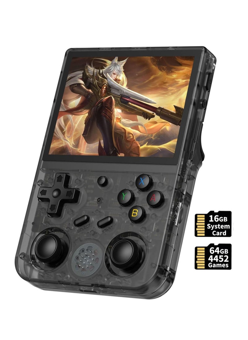 ANBERNIC  RG353V Retro Handheld Game with Dual OS Android 11 and Linux, RG353V with 64G TF Card Pre-Installed 4452 Games Supports 5G WiFi 4.2 Bluetooth(Black)  - Image 1