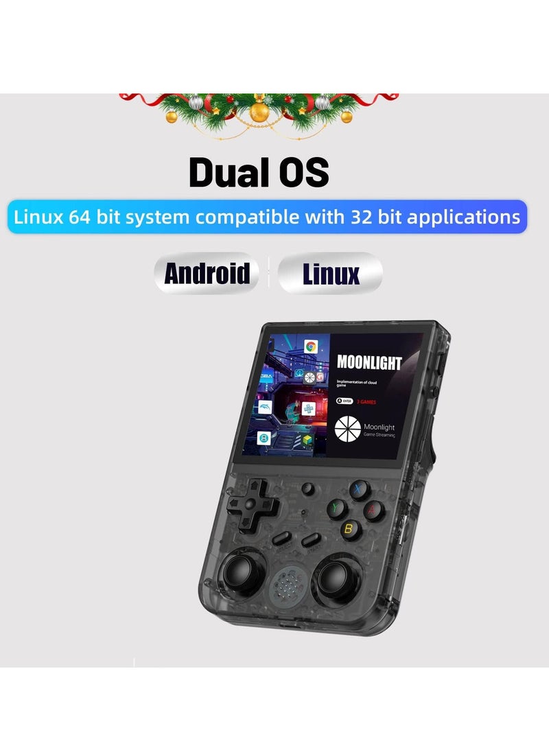 ANBERNIC  RG353V Retro Handheld Game with Dual OS Android 11 and Linux, RG353V with 64G TF Card Pre-Installed 4452 Games Supports 5G WiFi 4.2 Bluetooth(Black)  - Image 5