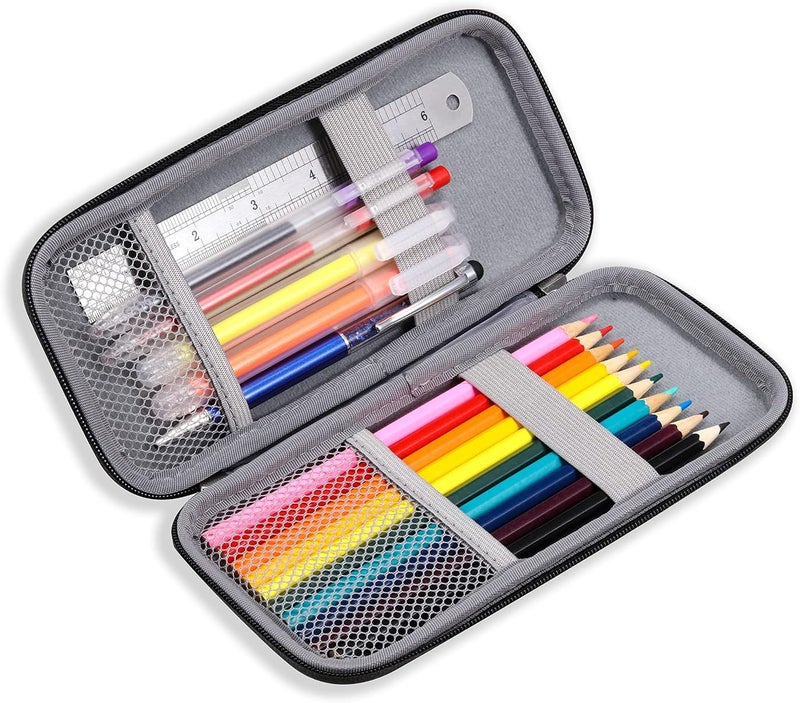 iDream365 Upgraded Hard Pencil Case Box for Adults,Durable Pen Carrying Case with Zipper-Grey - Image 2