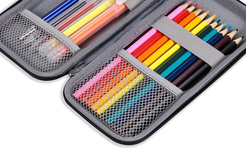 iDream365 Upgraded Hard Pencil Case Box for Adults,Durable Pen Carrying Case with Zipper-Grey - Image 3