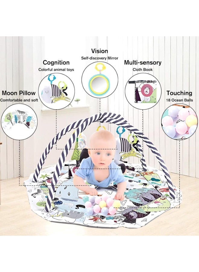TAPIT Baby Play Gym & Activity Mat Washable Baby Activity Play Mat with 18 Balls Infant Play Mat & Sensory Development Mat for Toddler - Image 2