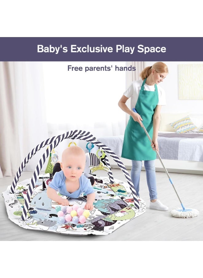 TAPIT Baby Play Gym & Activity Mat Washable Baby Activity Play Mat with 18 Balls Infant Play Mat & Sensory Development Mat for Toddler - Image 4