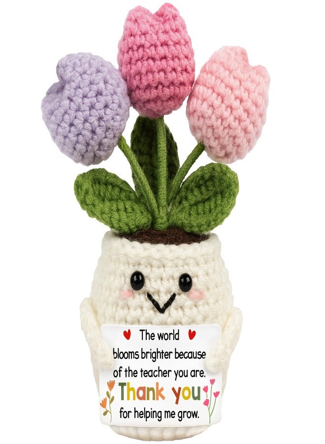 Lucagift Teacher Appreciation Gifts - Teacher Gifts for Women - Teachers Appreciation Week, Thank You Crochet for Teachers Women - Emotional Inspirational Positive Tulip Doll Toy Figure Crochet - Image 1