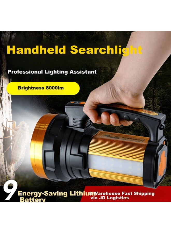 Thermarest High-power Flashlight Super Bright Long-range Long-lasting Military Emergency Rechargeable Portable Searchlight Outdoor Patrol Golden Cicada Lamp - Image 1