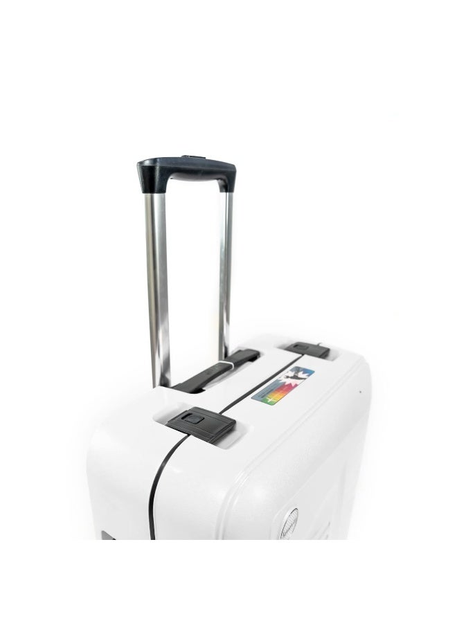 20 inch 24 inch 28 inch carry on suitcase 3 piece traveling luggage sets fashion style rolling trolley bag White - Image 3