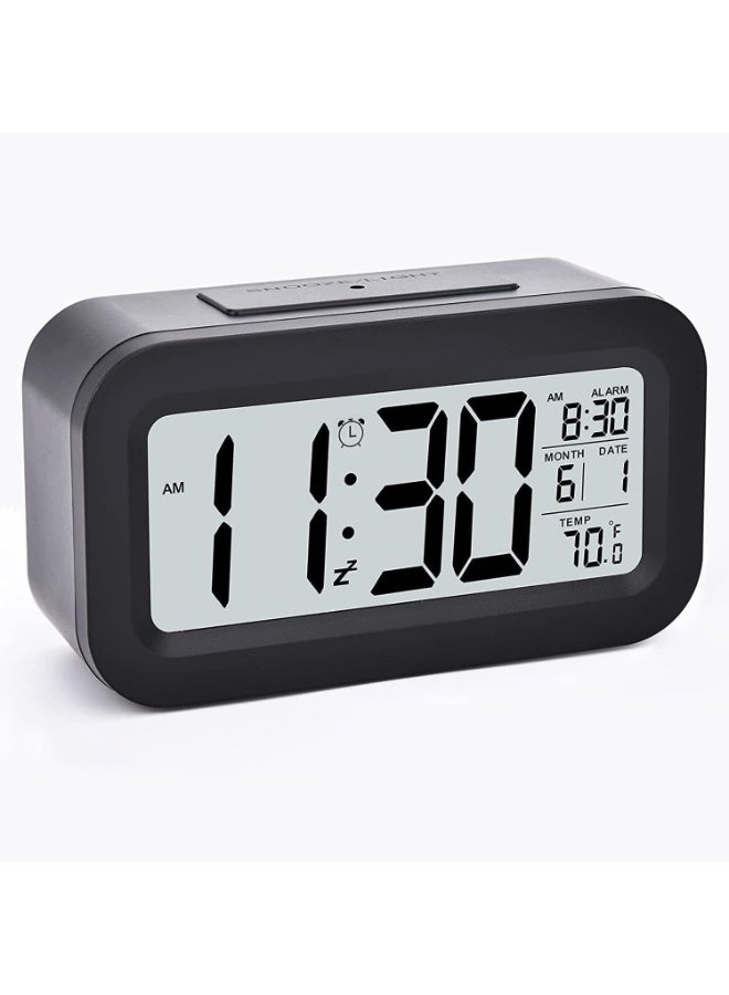 SPECTON Nightlight Digital Alarm Clock, Creative Smart, Bedside Desk Table Electronic Clock Battery Operated Mute Luminous Alarm Clock with Adjustable Light, Suitable for Students and Children - Image 1