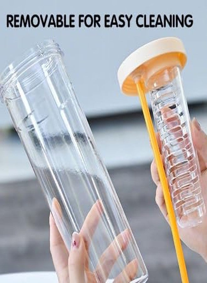 SHIELD PLUS Tumbler with Straw cum Infuser Bottle, Smoothies, Tea, Coffee Holder for Travel700 ml Sipper(Multicolor)(pack of 1), Plastic - Image 3