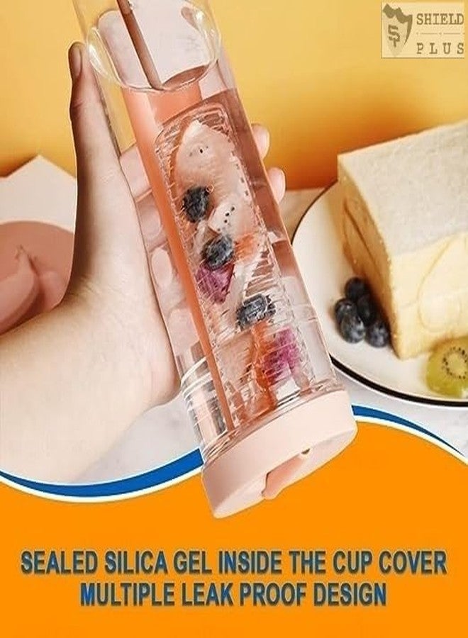 SHIELD PLUS Tumbler with Straw cum Infuser Bottle, Smoothies, Tea, Coffee Holder for Travel700 ml Sipper(Multicolor)(pack of 1), Plastic - Image 4