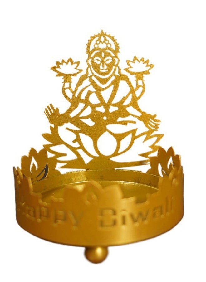 Generic 1 Pieces Projection Metal lotus Buddha Candle  Holder Home Decoration Holiday Decoration The Auspicious of Ramadan in Arabic  - Image 2