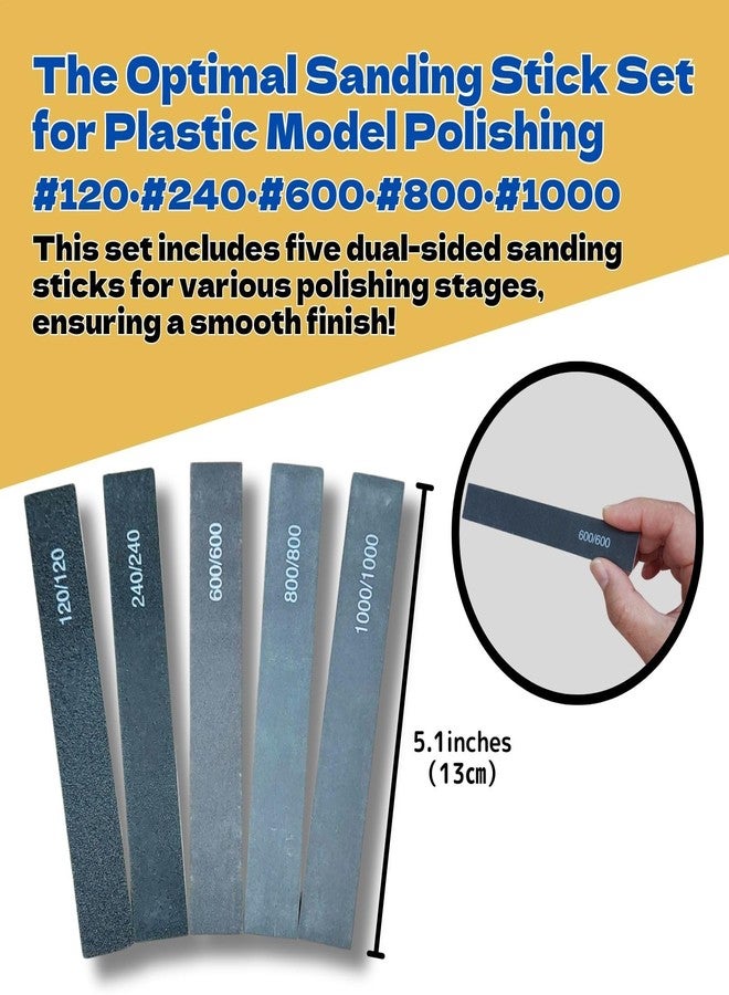 قاعدة عرض بلاستيكية متشابكة من Someie عدد 2، ملصقات تخصيص، وعصا صنفرة #120، #240، #600، #800، #1000 - Image 5