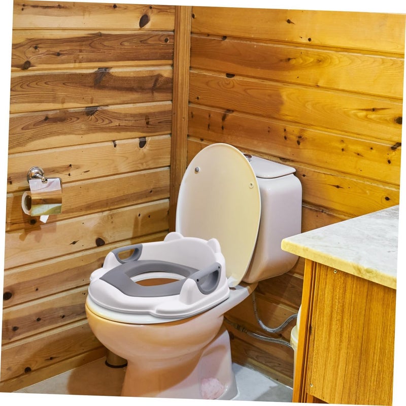NUOBESTY PU Cushion Toilet Trainer Seat with Non Slip Base and Leakage Urine Block Comfortable Contoured Backrest for Boys and Potty Training and Independent Use - Image 4