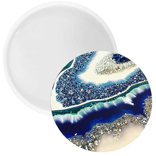 Revees Clive 8 Inch Transparent Round Silicone Mold for Resin Art, DIY Multipurpose - Image 1