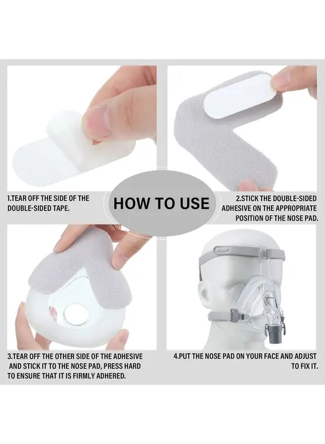 Gray Adjustable Nose Pad Pillow Ventilator Mask 8pcs Soft Comfortable Accessories - Image 4