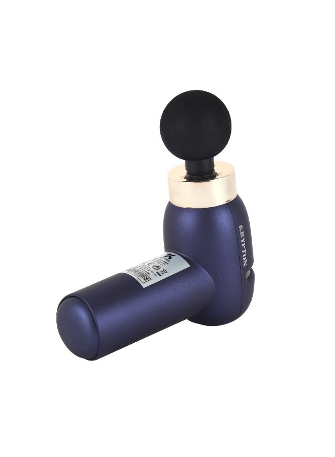 Krypton Muscle Massage Gun (KNM6401) – 6 Speed Levels, 4 Interchangeable Heads, Ergonomic Grip | Soothe Muscles, Improve Circulation, Full-Body Recovery | Blue - Image 5