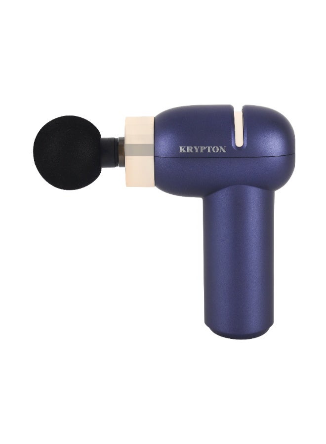 Krypton Muscle Massage Gun (KNM6401) – 6 Speed Levels, 4 Interchangeable Heads, Ergonomic Grip | Soothe Muscles, Improve Circulation, Full-Body Recovery | Blue - Image 3