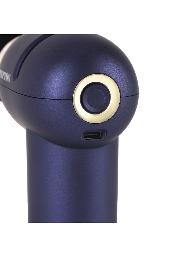 Krypton Muscle Massage Gun (KNM6401) – 6 Speed Levels, 4 Interchangeable Heads, Ergonomic Grip | Soothe Muscles, Improve Circulation, Full-Body Recovery | Blue - Image 4