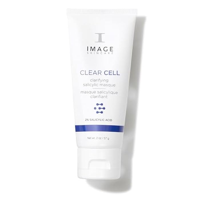 IMAGE Skincare, CLEAR CELL Clarifying Salicylic Masque, Exfoliating Kaolin Clay Facial Mask with Mattifying Effect, Targets Acne Prone Skin, 2oz - Image 1