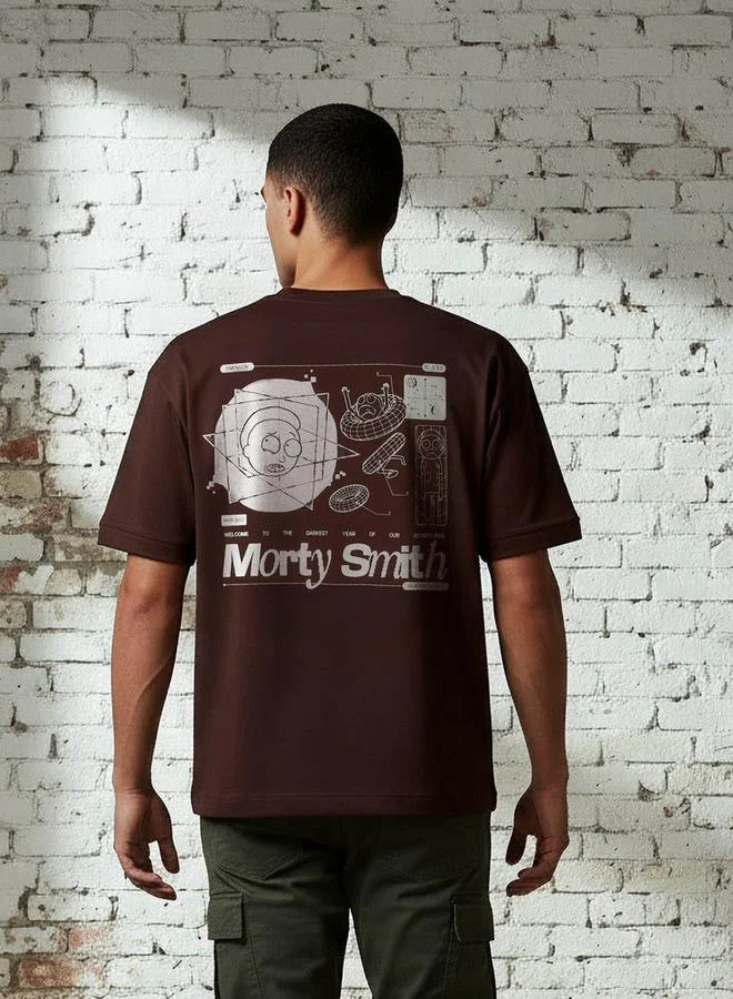 SP Characters  Men Regular Fit Crew Neck Short Sleeves Rick and Morty Print T-shirt for Men | Best Price UAE