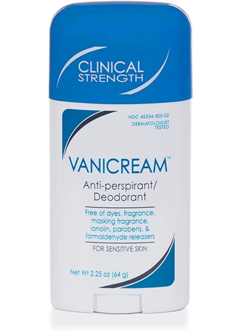 Vanicream Anti-Perspirant/Deodorant | For Sensitive Skin | Clinical Strength, 24-Hour Protection | Dermatologist Tested | Fragrance and Paraben Free | 2.25 Ounce - Image 1