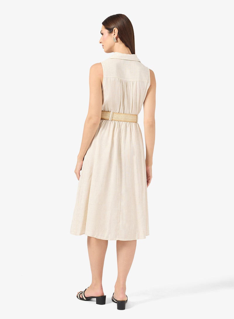 ELLA Sleevless Shirt Dress - Image 2