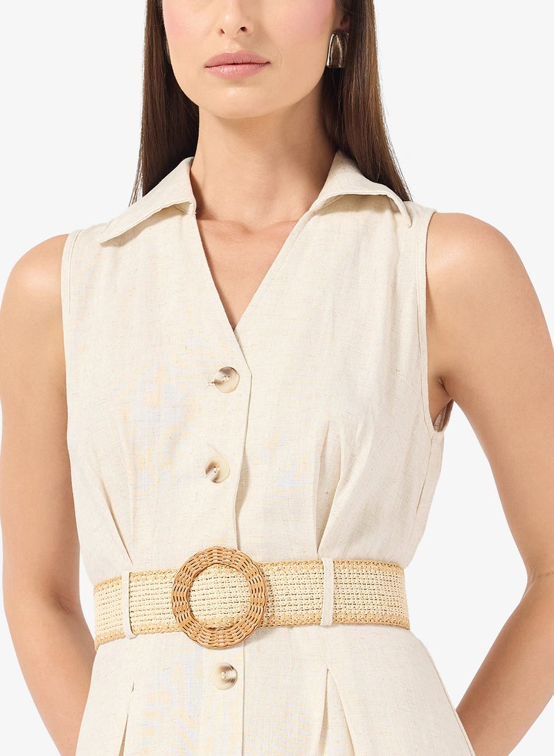 ELLA Sleevless Shirt Dress - Image 3