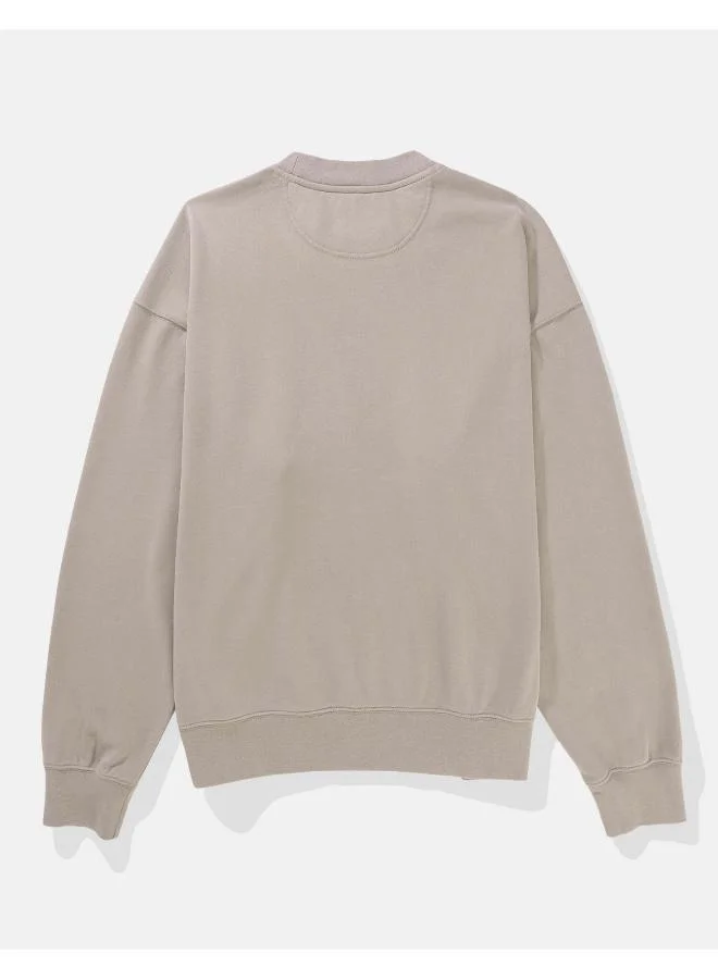 American Eagle Fleece Crew Neck Pullover Sweatshirt
