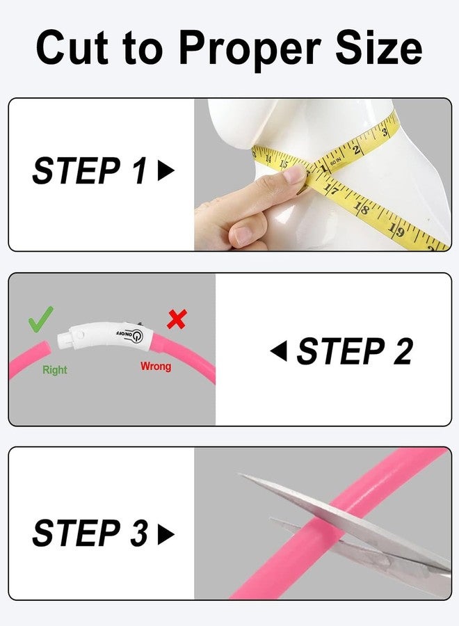 جويتيل طوق جويتيل المضيء للكلاب، طوق LED قابل لإعادة الشحن ومقاوم للمطر، مناسب للمشي الليلي الآمن، مصنوع من السيليكون الناعم المتوهج في الظلام، مناسب للكلاب الصغيرة والمتوسطة والكبيرة، لون وردي فاقع - Image 5