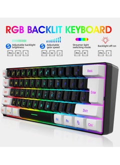 FLOWING 61 Keys RGB Gaming Keyboard 60% Mini Wired Waterproof For Gamer  - Image 2