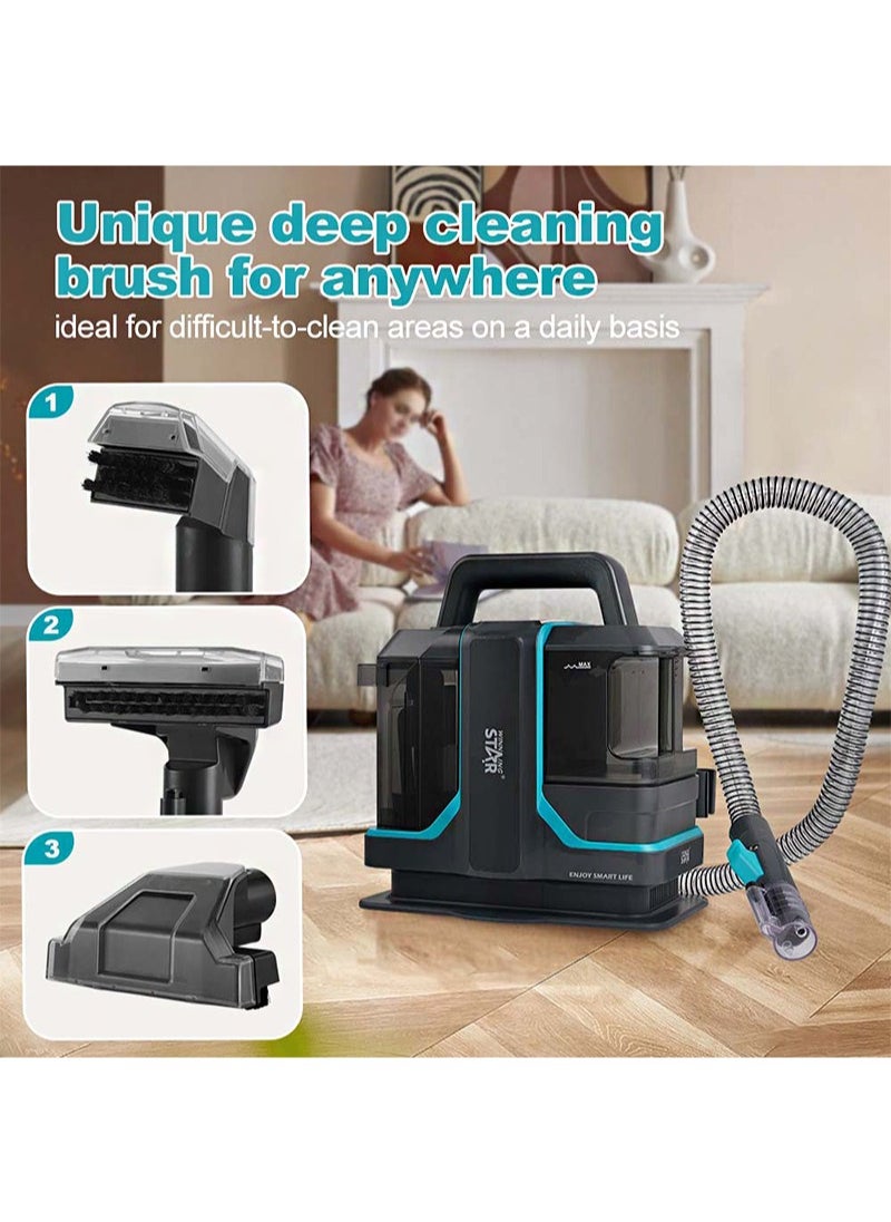 Winning Star - Carpet Cleaner Machine，Portable Carpet & Upholstery Spot Cleaner，powerful suction for Carpet，Upholstery,Couch, Rug, Sofa, Pet Stain & Car Seat - Image 1