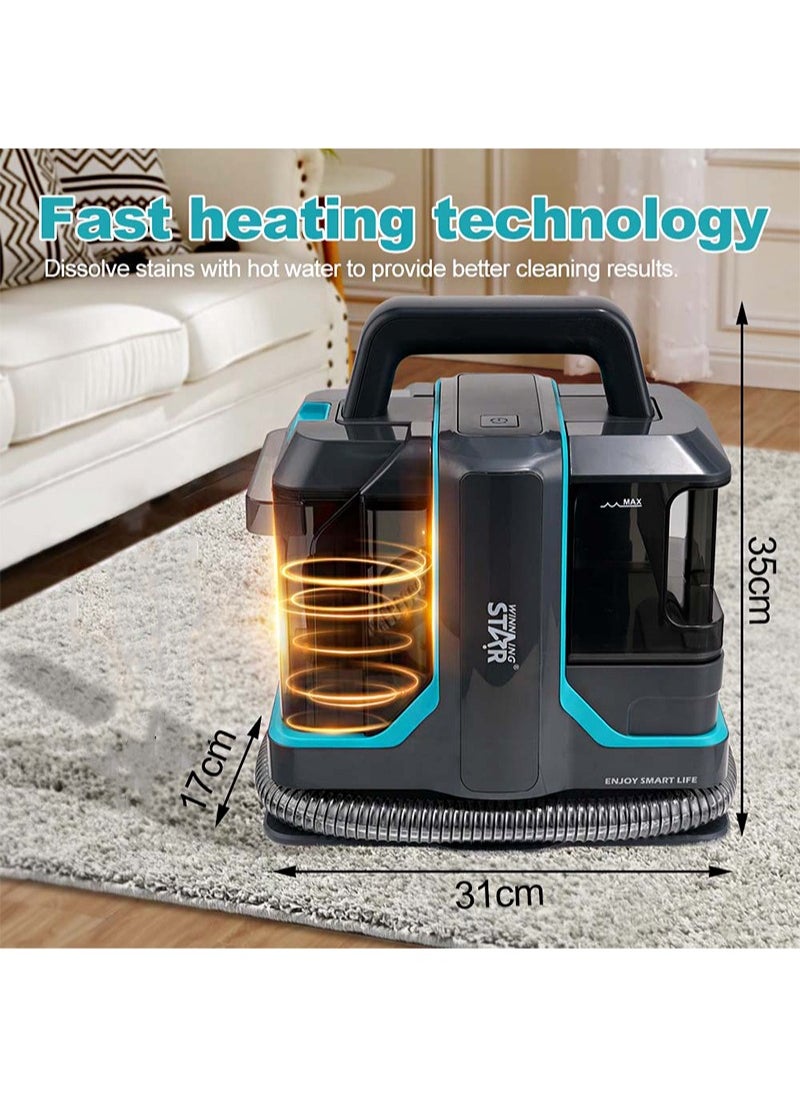 Winning Star - Carpet Cleaner Machine，Portable Carpet & Upholstery Spot Cleaner，powerful suction for Carpet，Upholstery,Couch, Rug, Sofa, Pet Stain & Car Seat - Image 1