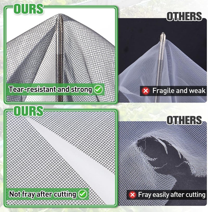 KASTWAVE Stronger Garden Mesh Netting, 10 x 20 ft Garden Mesh Net Barrier, Heavy Duty Garden Mosquito Nano Netting for Bird Net Barrier, Mosquito Netting Screen for Animals Plants Vegetables Against Insects - Image 3