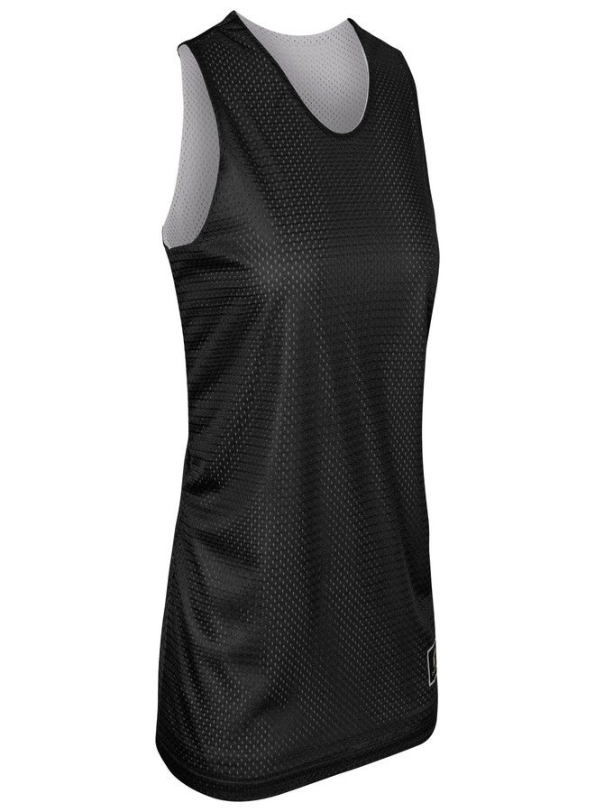 Champro Polyester Reversible Basketball Jersey, Women's Medium, Black, White - Image 1