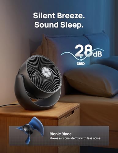 Dreo Fan for Bedroom, Table Air Circulator for Whole Room, 11 Inch, 40ft Strong Airflow, 120° adjustable tilt, 28db Low Noise, Quiet, 3 Speeds, 2025 New Desk Fan for Office, Kitchen, Home - Image 2